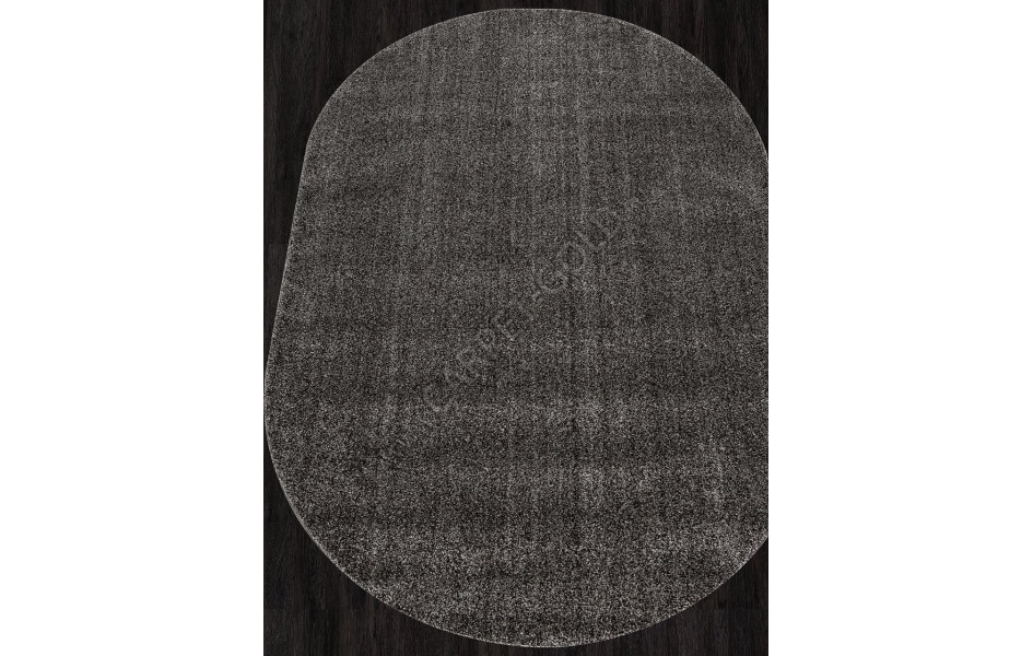 Однотонный овальный ковер T600 - BROWN - коллекция SOFIA