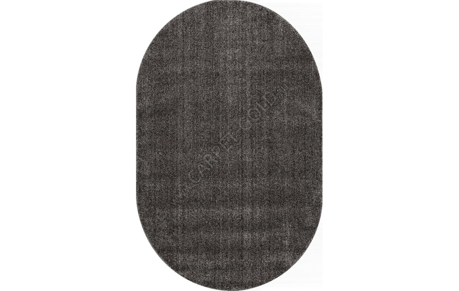 Однотонный овальный ковер T600 - BROWN - коллекция SOFIA
