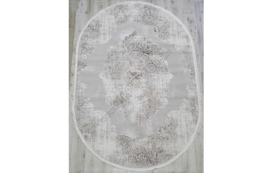 Турецкий ковер Amatis Lux 36560A OVAL L.BEIGE / L.BEIGE