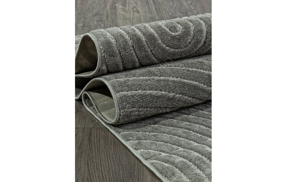 Ковер D798AG - GREY / GREY - Прямоугольник - коллекция JUNO