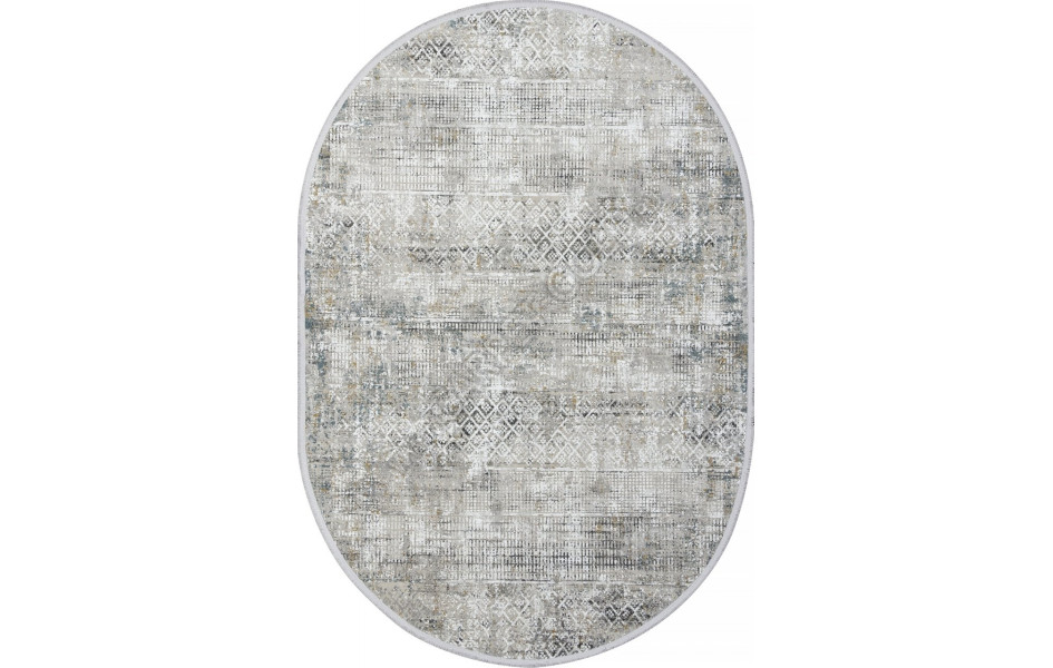 Ковер A047AJ - GREY / BLUE - Овал - коллекция LORENZO