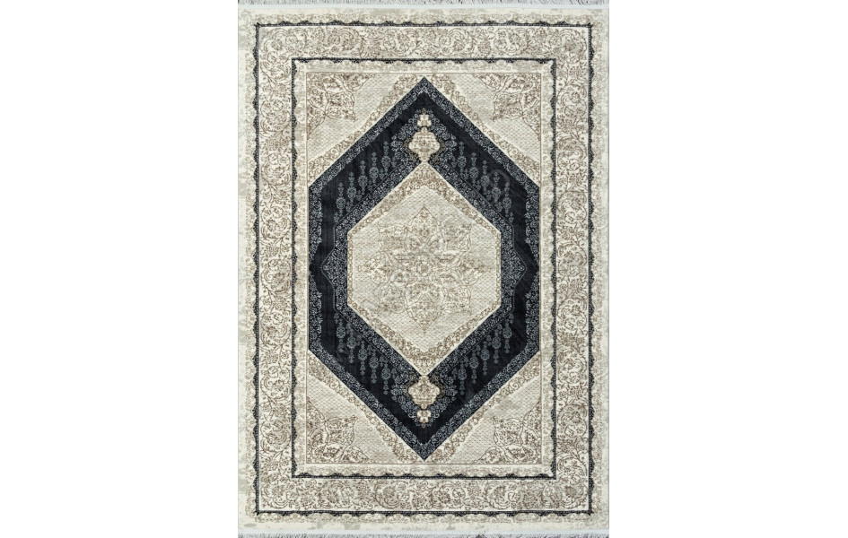 Ковер N2136A - CREAM / D.GREY - Прямоугольник - коллекция POMPEI
