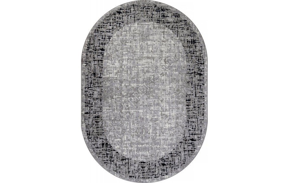 Ковер F292 - DARK GRAY - Овал - коллекция PALERMO