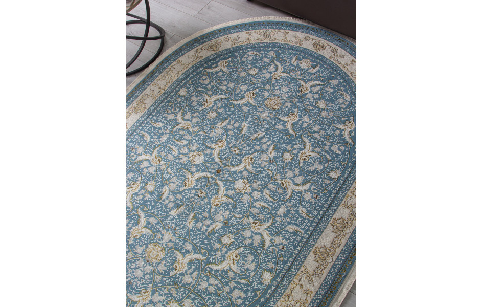 Ковер M101B - BLUE / BLUE - Овал - коллекция ZARINA